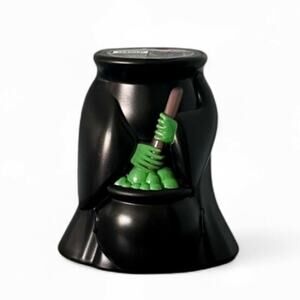 Dollar Tree Halloween Witch Cauldron Candy Bowl Stand Broom Decor NEW